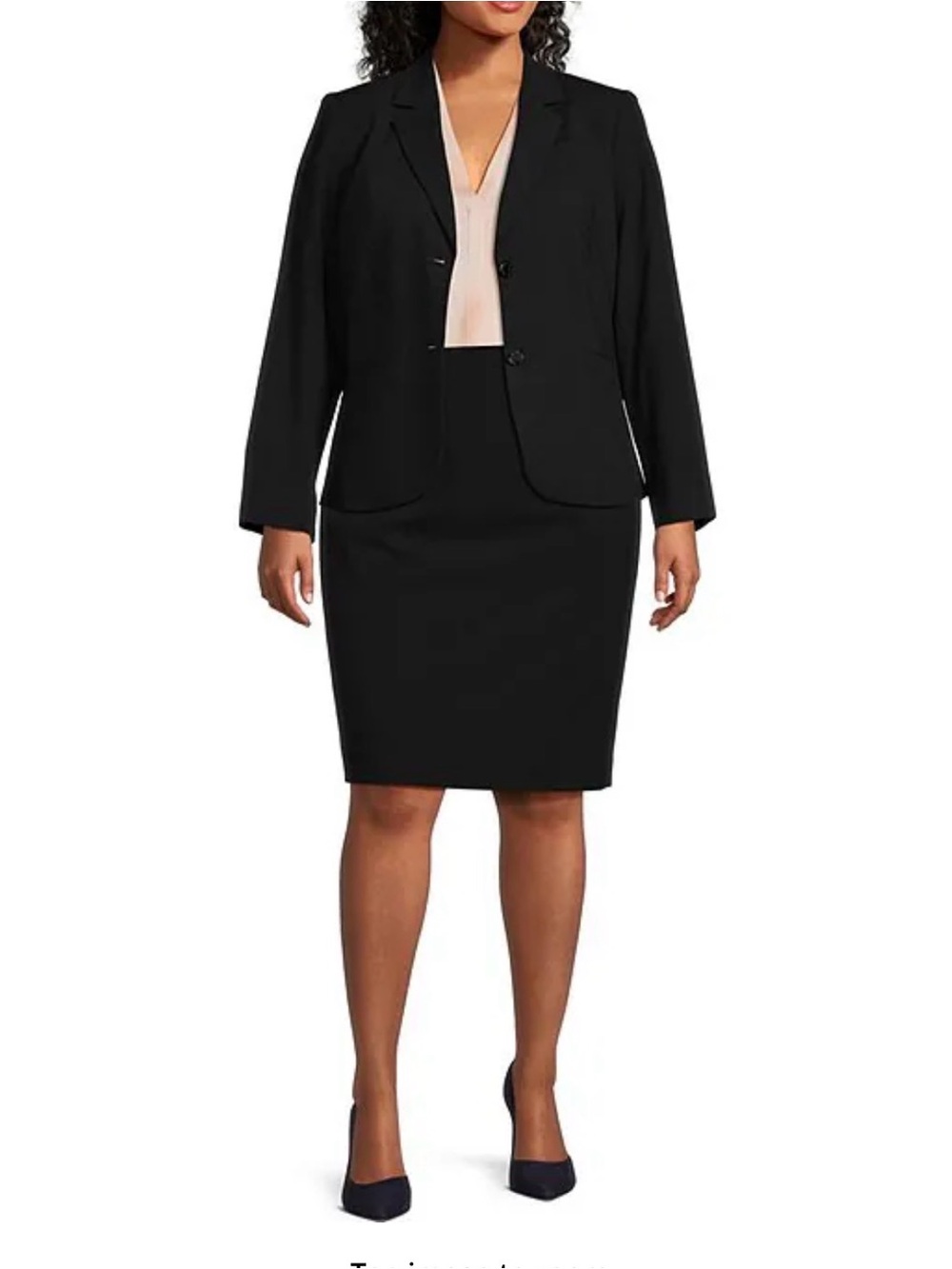 Calvin Klein Skirt Suit Charcoal Gray Size 24W
